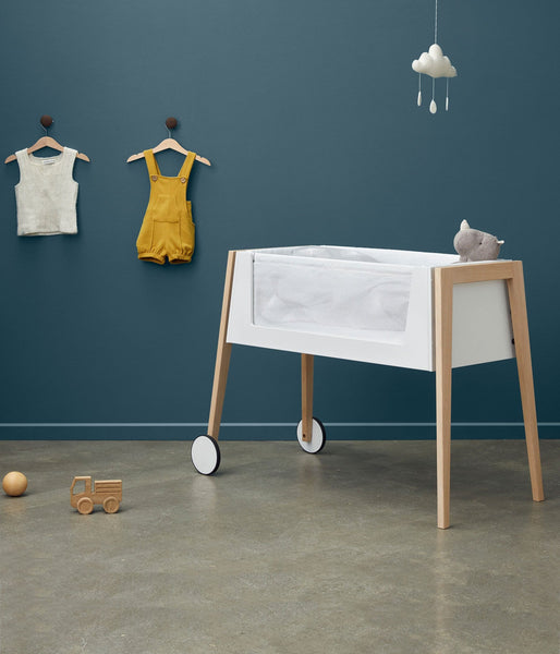 Side by Side bed with mattress in Oak Bimbo Concept