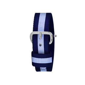 Blue Stripe Strap Silver Buckle