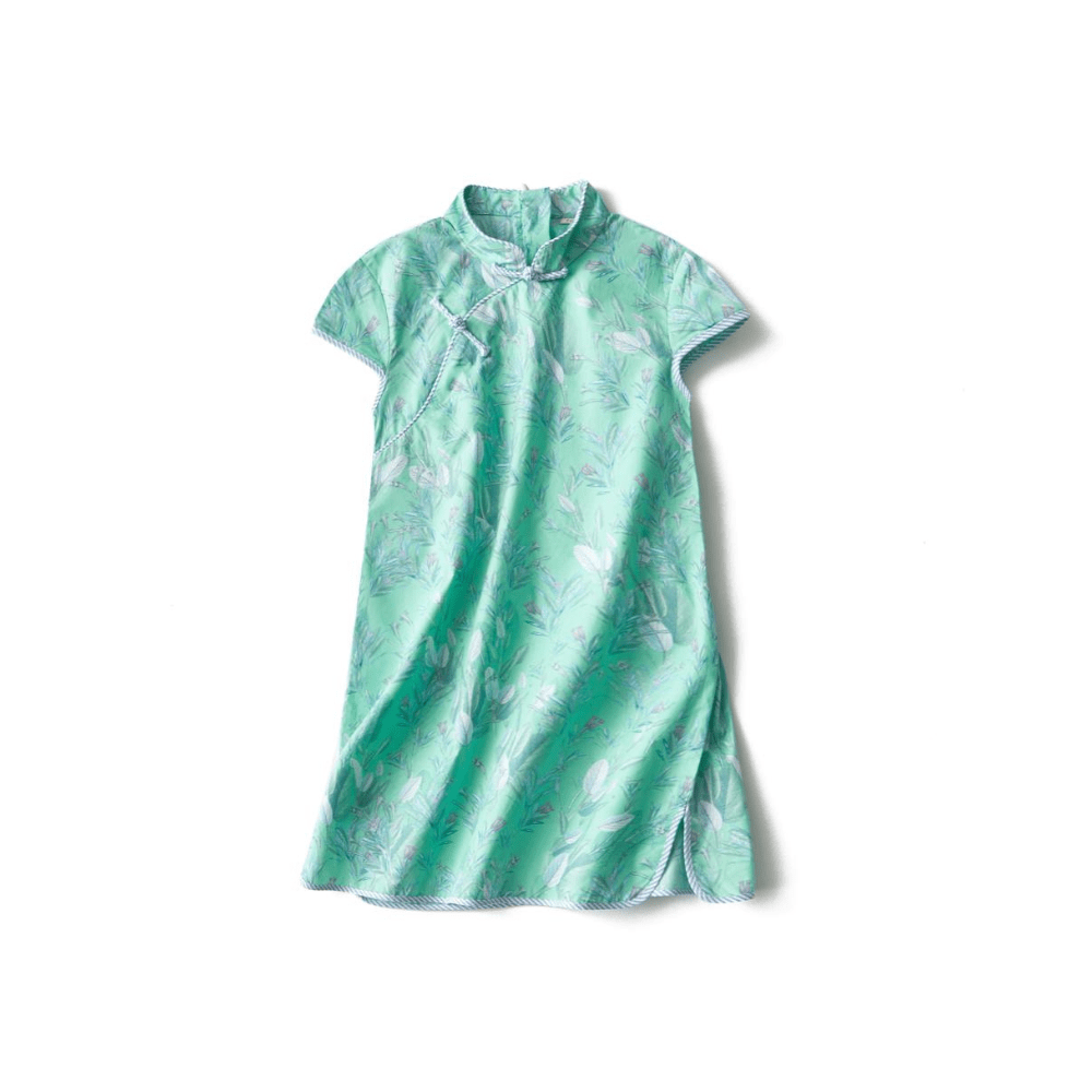 Chinese Dress - Turquoise Floral