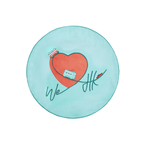 We Love Hong Kong Round Cushion Cover (Heart) + Filler