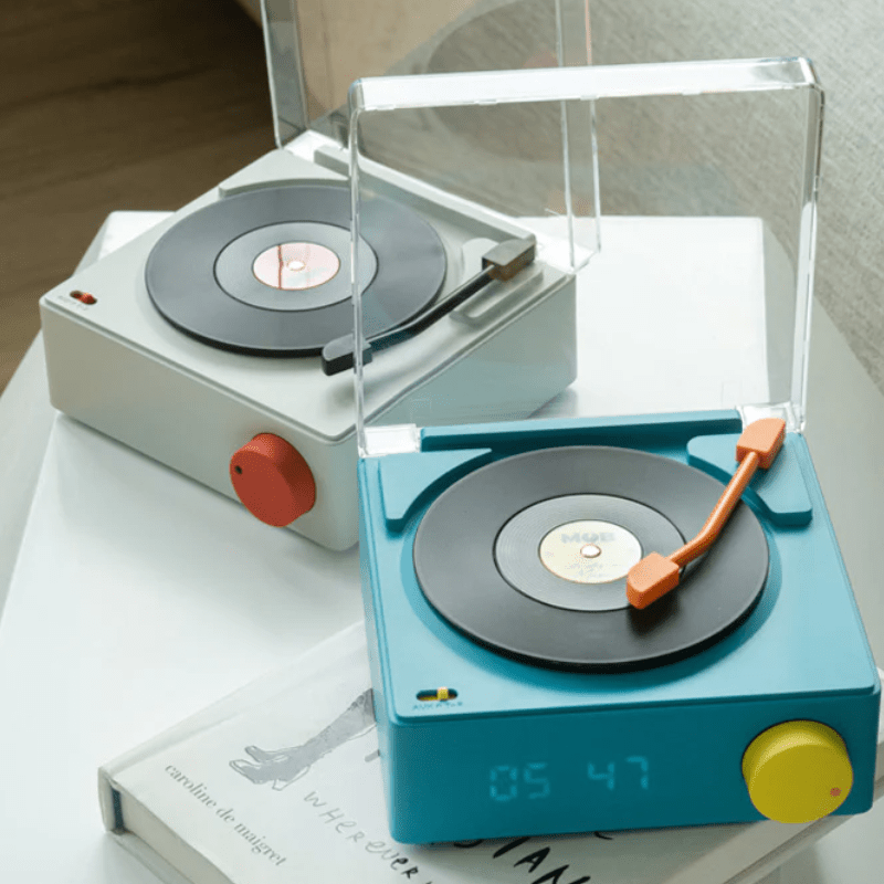 Bluetooth Blue Record music player and clock