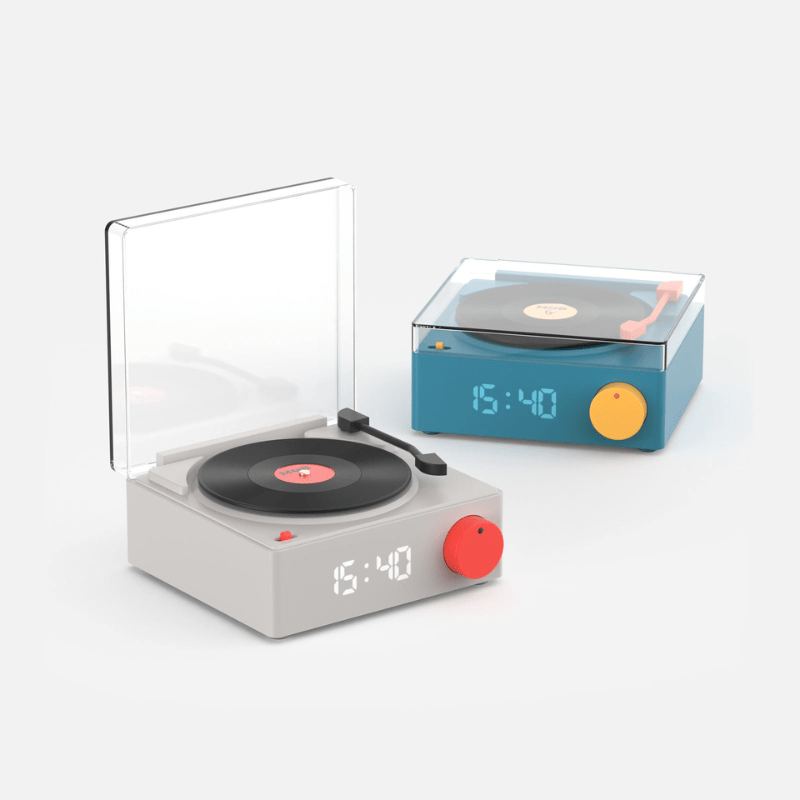 Bluetooth Blue Record music player and clock