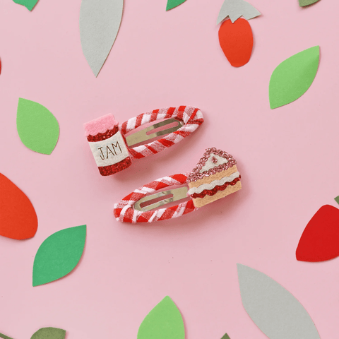 Jam and Cake Gingham Clips