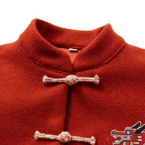 Kung Fu Winter Jacket - Dragon - RED