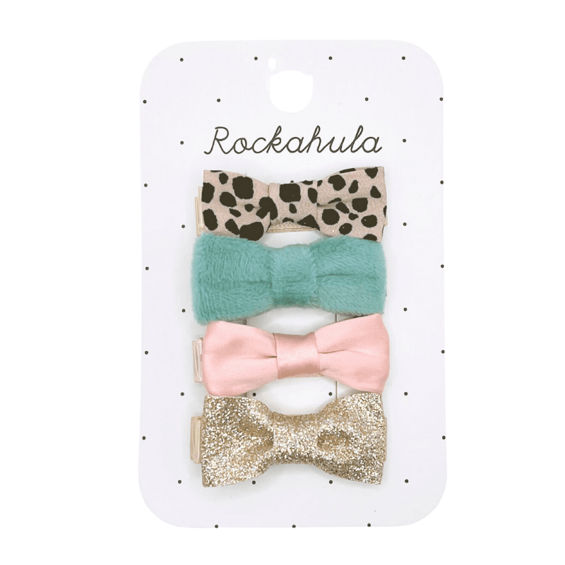 Leopard Love Mini Bow Clips