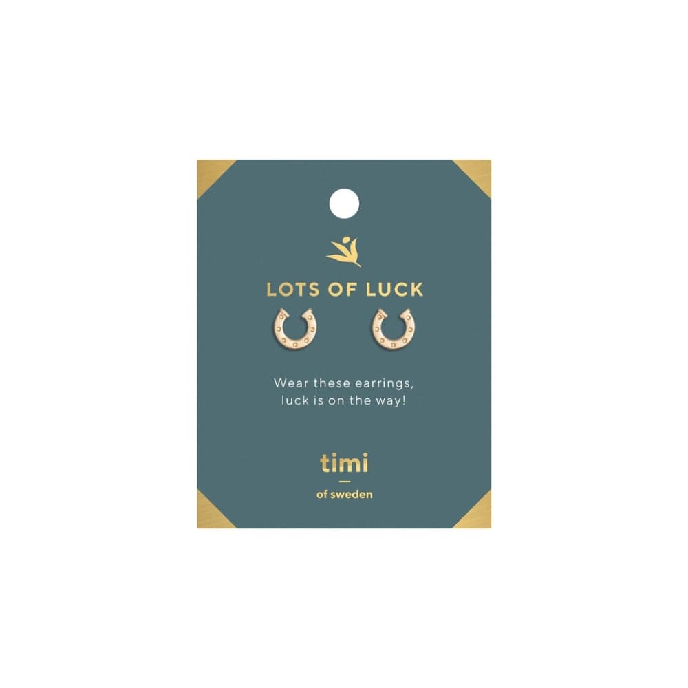 Lots of Luck Horse Shoe Earrings - Gold