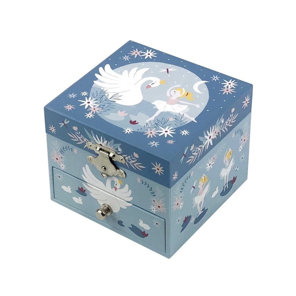 Musical Cube Box Swan Lake - Blue