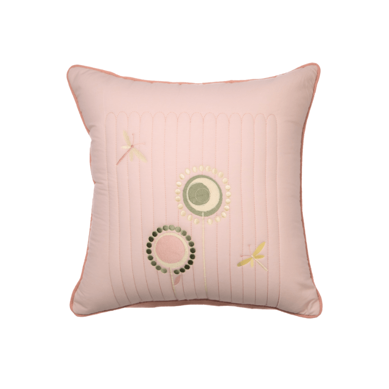 Pink Blossom Organic Cotton Cushion Cover