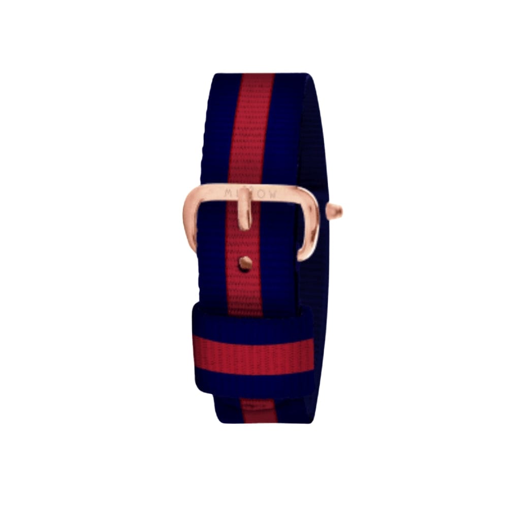 Red Stripe Strap Rose Gold Buckle