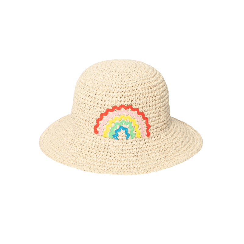Ric Rac Rainbow Straw Bucket Hat