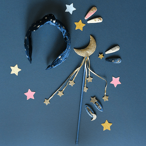 Starry Skies Embroidered Clip Set