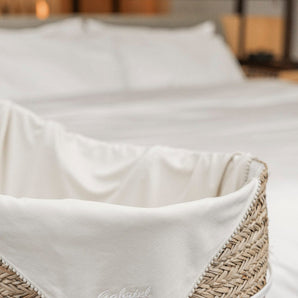 Bamboo Organic Cotton Swaddle Blanket - Safari Sand (Personalized)