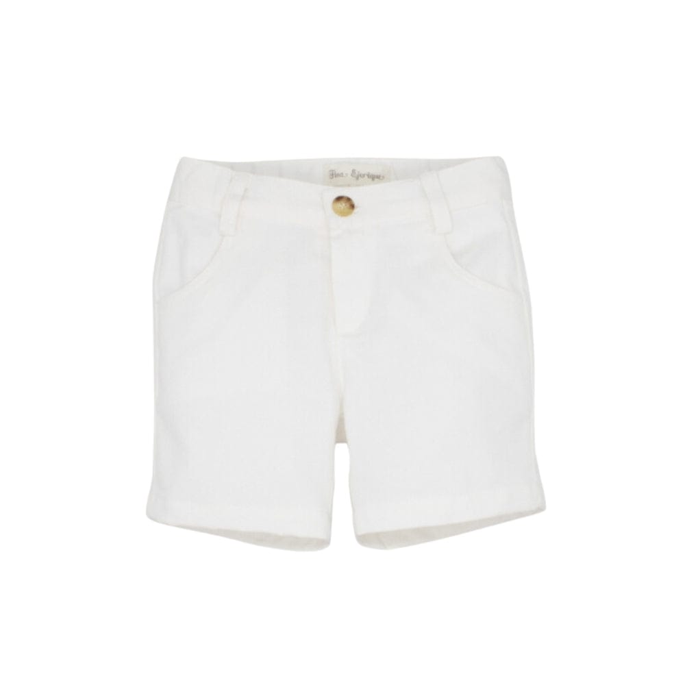 WHITE TWILL SHORTS