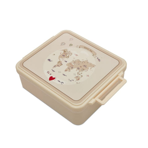 World Map Lunch Box with thermal food jar
