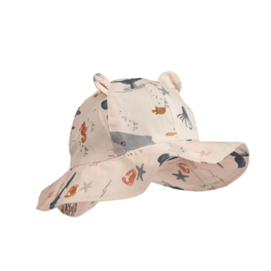 Amelia Printed Sun Hat With Ears - Bimbo Concept