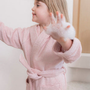 Bamboo Organic Cotton Bathrobe - Seashell Pink - Bimbo Concept
