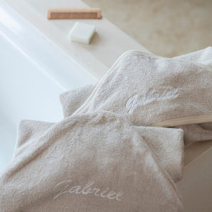 Bamboo Organic Cotton Hooded Towel - Safari Sand - Bimbo Concept