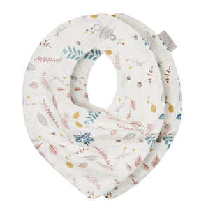 Bandana Bib, Jersey, 2 - Pack - GOTS Pressed Leaves Rose - Bimbo Concept
