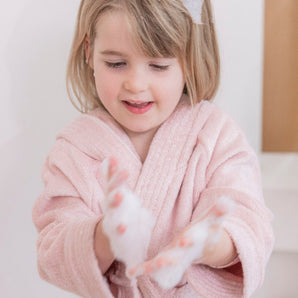 Bamboo Organic Cotton Bathrobe - Seashell Pink