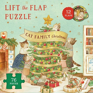 Cat Family Christmas Lift - the - Flap Puzzle - Bimbo Concept