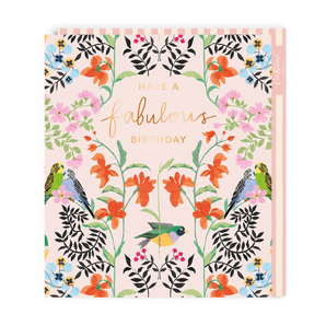 Cath Kidston Fab Birthday Birds Large Birthday Greeting Card - Bimbo Concept