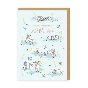 Cath Kidston Hello Little One Lambs Greeting Card - Bimbo Concept