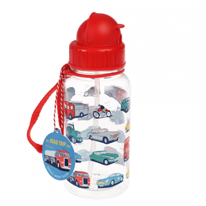 Children's water bottle with straw 500ml - Road Trip - Bimbo Concept