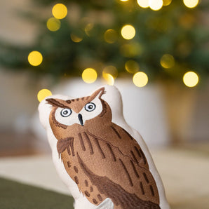Christmas Shaped Cushion - Owl - Bimbo Concept