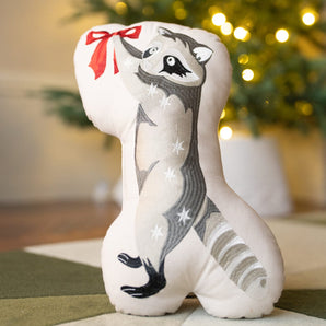 Christmas Shaped Cushion - Raccoon - Bimbo Concept