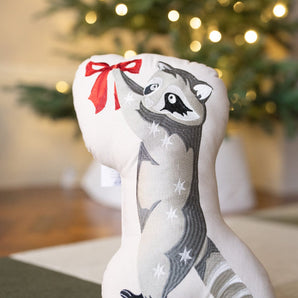 Christmas Shaped Cushion - Raccoon - Bimbo Concept