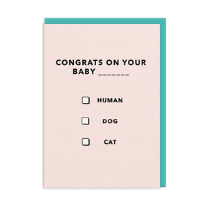 Congrats On Your Baby INSERT HERE Greeting Card - Bimbo Concept