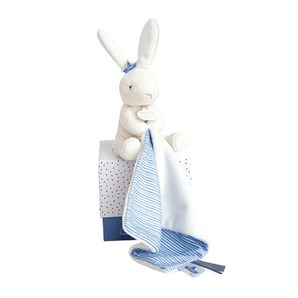 Doudou Blue Handkerchief Rabbit Sailor - 10 cm - Bimbo Concept