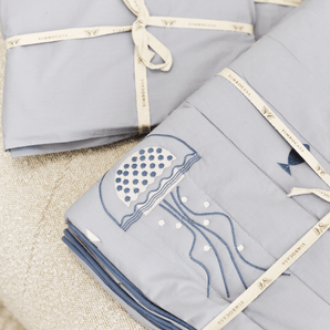 Fish Dance - Cotton Quilted Duvet Cover and Pillowcase - Bimbo Concept