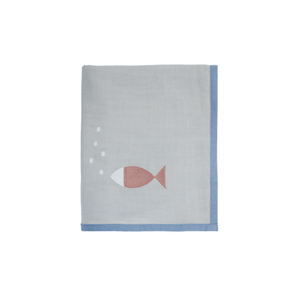 Fish Dance Organic Double Muslin Blanket - Bimbo Concept