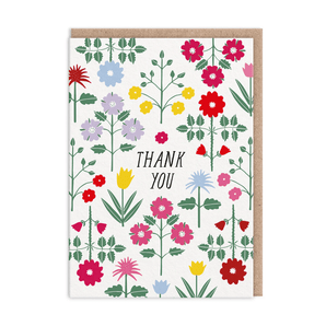 Floral Pattern Thank You Card - Bimbo Concept