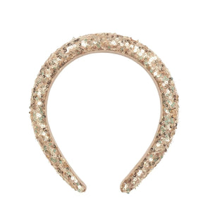 Gold Sequin Padded Headband - Bimbo Concept