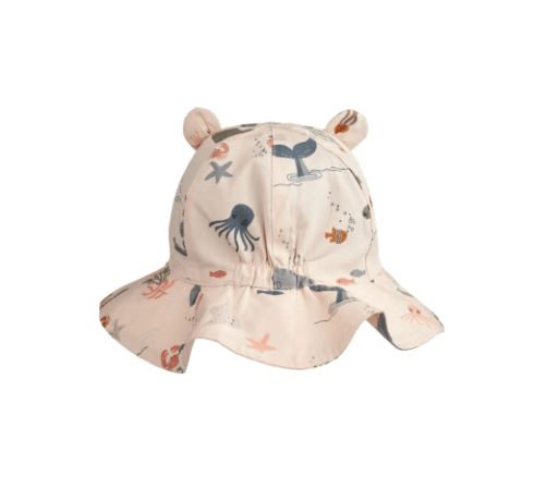 Amelia Printed Sun Hat With Ears