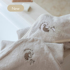 Bamboo Organic Cotton Hooded Towel - Safari Sand
