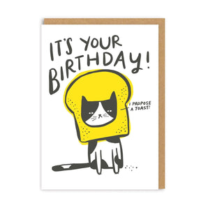 I Propose A Toast Birthday Card - Bimbo Concept