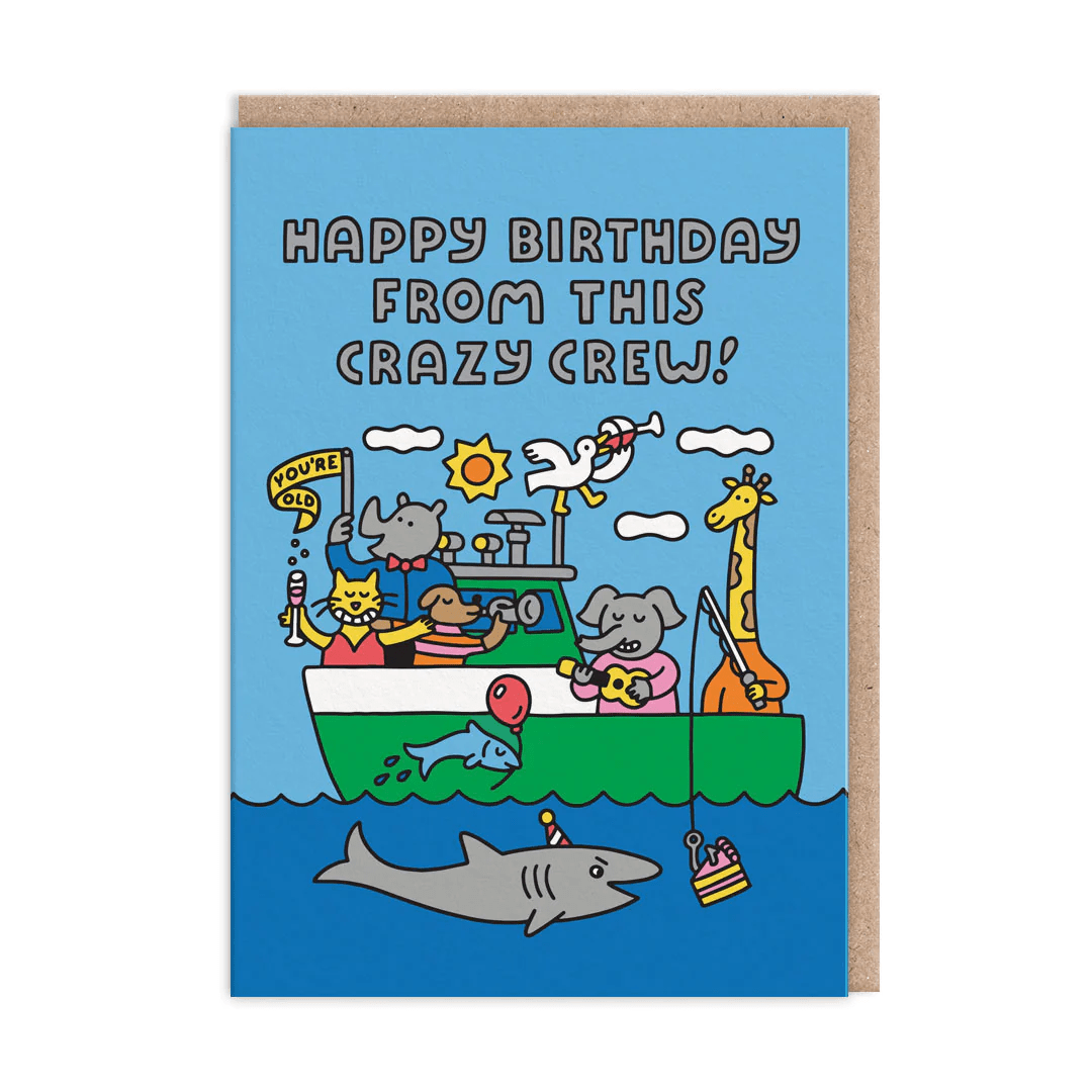 Crazy Crew Birthday Card