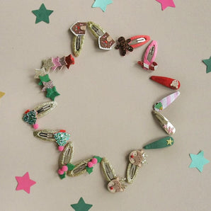 Jolly Christmas Embroidered Clip Set - Bimbo Concept