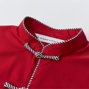 Kung Fu Shirt - Burgundy - Bimbo Concept
