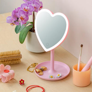 Light up vanity mirror - Heart - Bimbo Concept