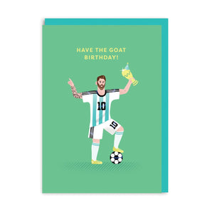 Lionel Messi GOAT Birthday Card - Bimbo Concept