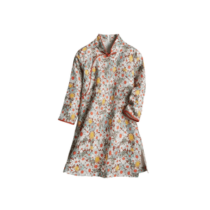 Long Sleeve CheongSam - Multi Floral Pattern - Bimbo Concept