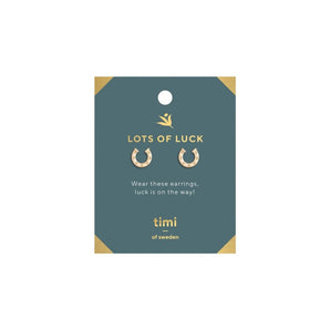Lots of Luck Horse Shoe Earrings - Gold - Bimbo Concept