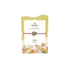 Monstera Hemp Mixed Anklet - Bimbo Concept