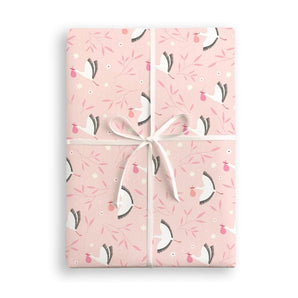 Pink Storks Flat Wrap - Bimbo Concept