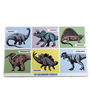 Prehistoric Land 36 Colouring Pencils In A Tin - Bimbo Concept