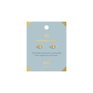 Protect You Evil Eye Earring - Gold - Bimbo Concept